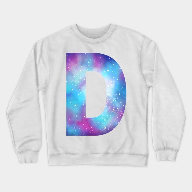 Letter D galaxy Crewneck Sweatshirt by PanyaCreative